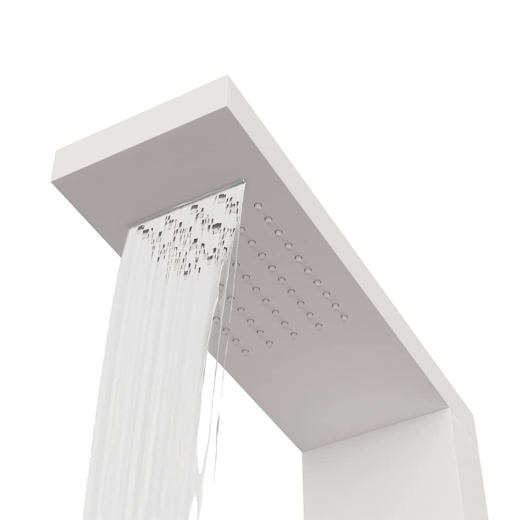 Shower panel system aluminum white