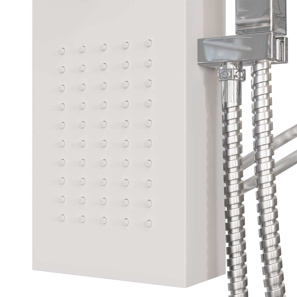 Shower panel system aluminum white