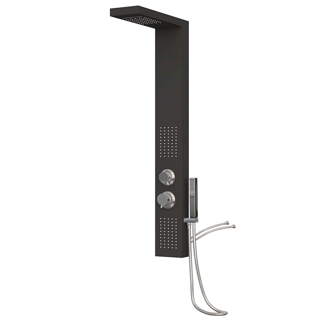 Shower panel system aluminum black