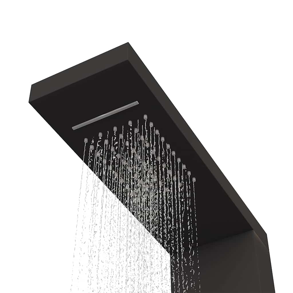 Shower panel system aluminum black