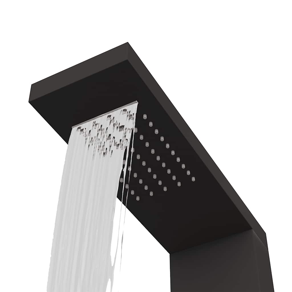 Shower panel system aluminum black
