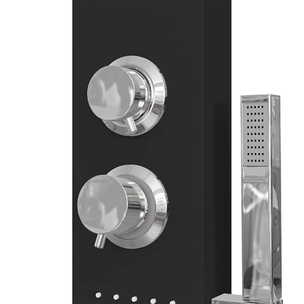 Shower panel system aluminum black