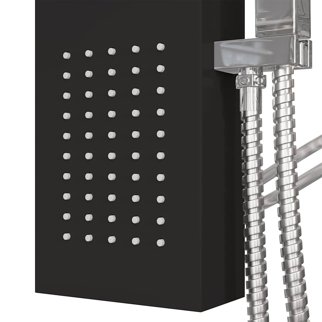Shower panel system aluminum black