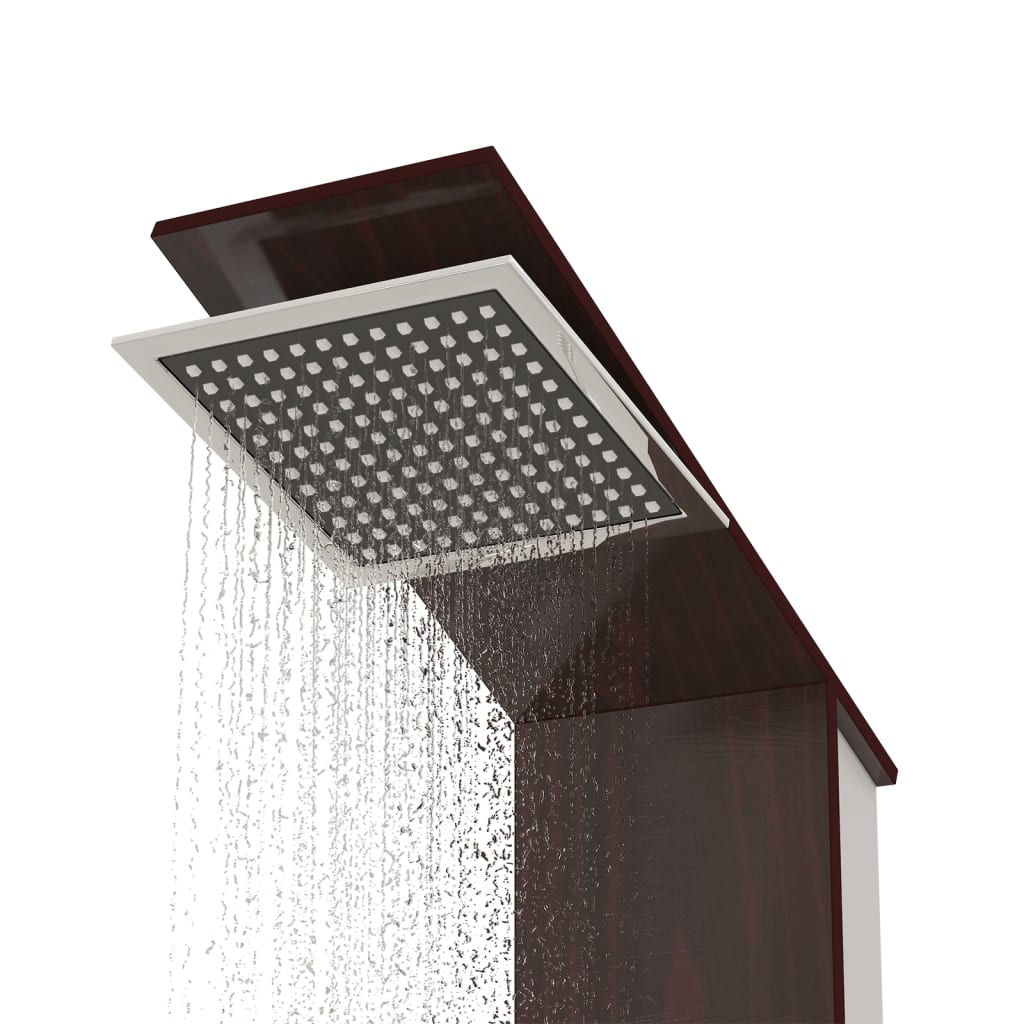 Shower panel system glass brown