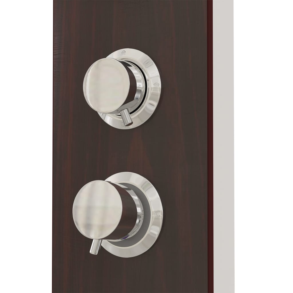 Shower panel system glass brown