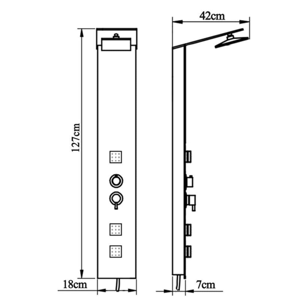 Shower panel system glass brown