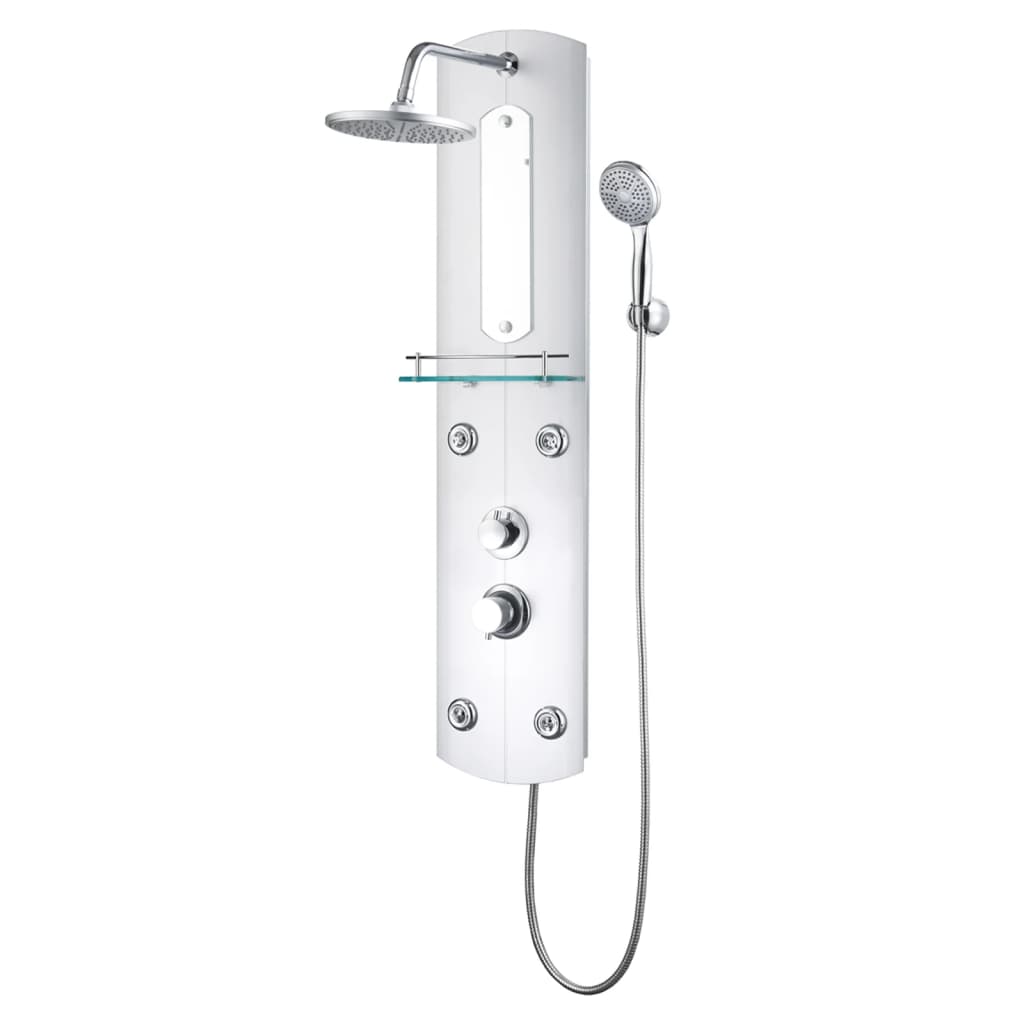 Shower panel 25x43x110 cm silver