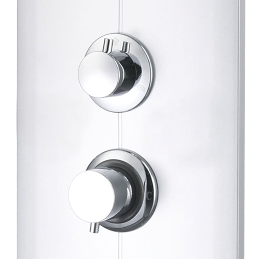Shower panel 25x43x110 cm silver