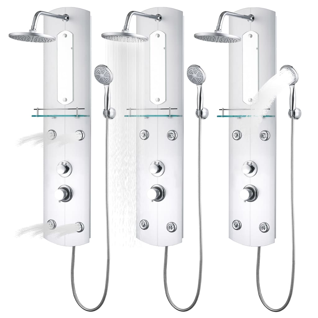 Shower panel 25x43x110 cm silver