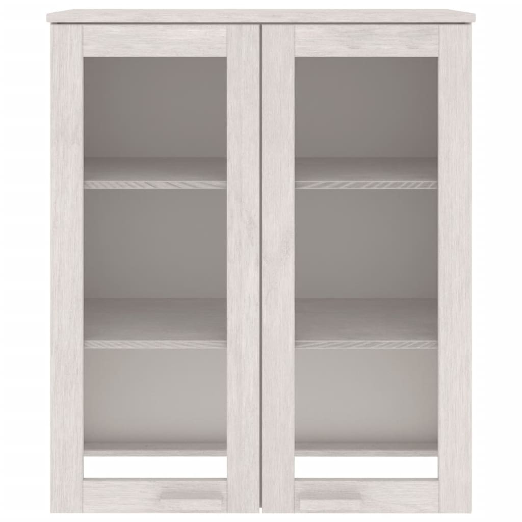 Highboard-Oberteil HAMAR Weiß 85x35x100 cm Massivholz