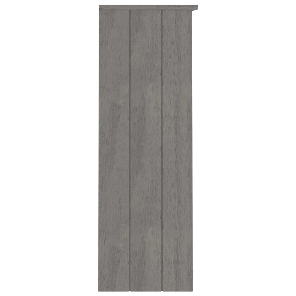 Highboard-Oberteil HAMAR Hellgrau 85x35x100 cm Massivholz