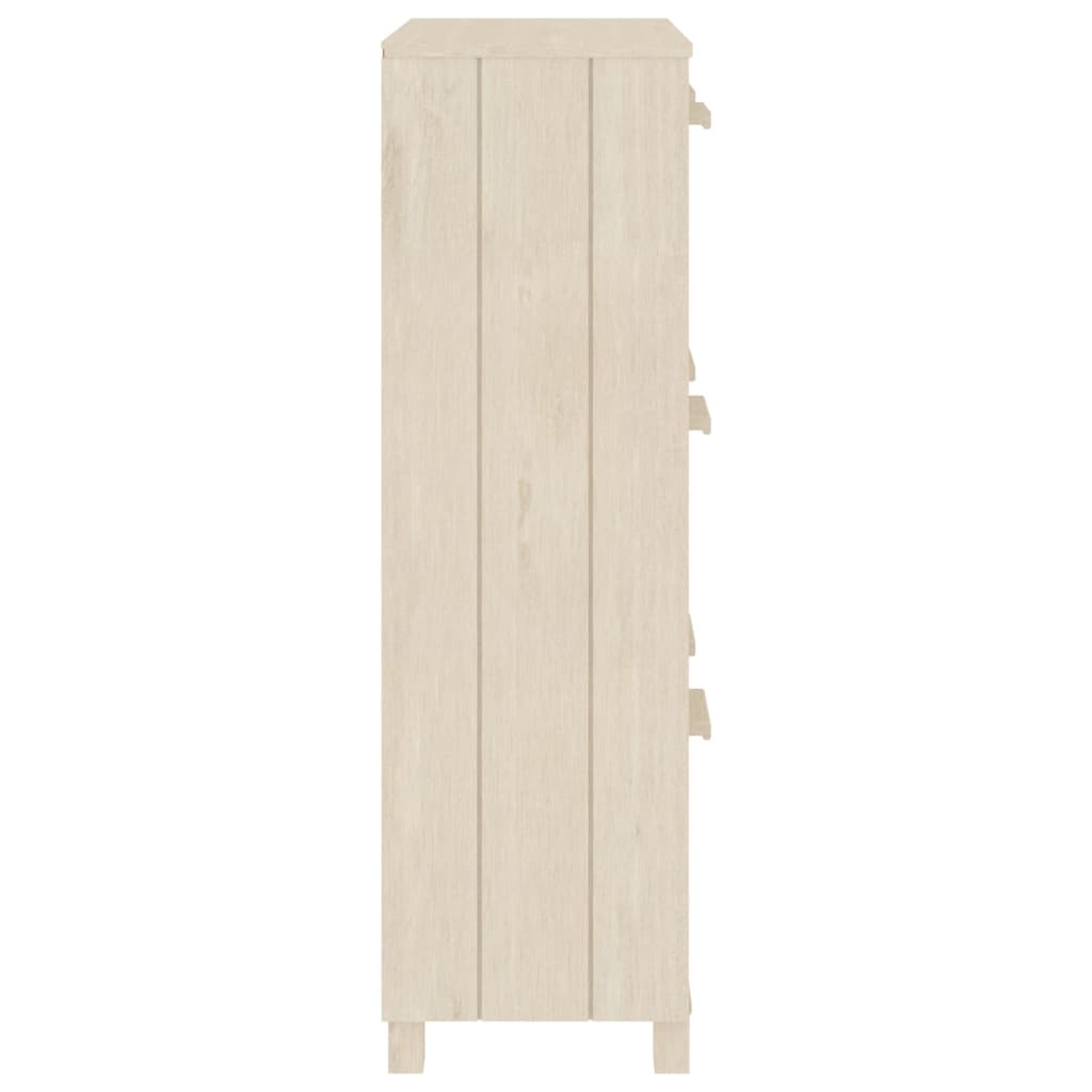 Shoe cabinet HAMAR honey brown 59.5x35x117 cm solid pine wood