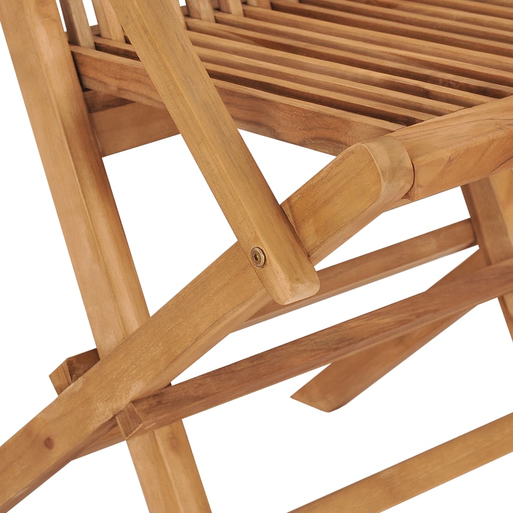 Folding garden chairs 4 pcs. Solid teak wood