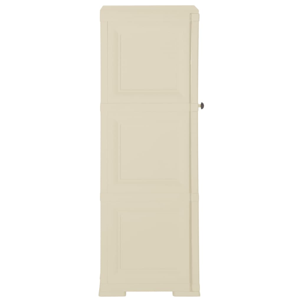 Plastic cabinet 40x43x125 cm wood design Angora-White