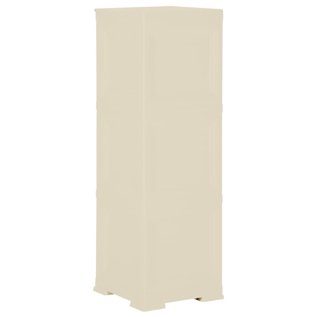 Plastic cabinet 40x43x125 cm wood design Angora-White