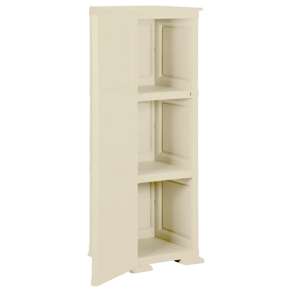 Plastic cabinet 40x43x125 cm wood design Angora-White