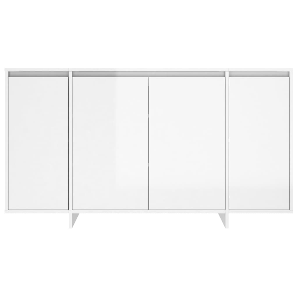 Sideboard Hochglanz-Weiß 135x41x75 cm Holzwerkstoff