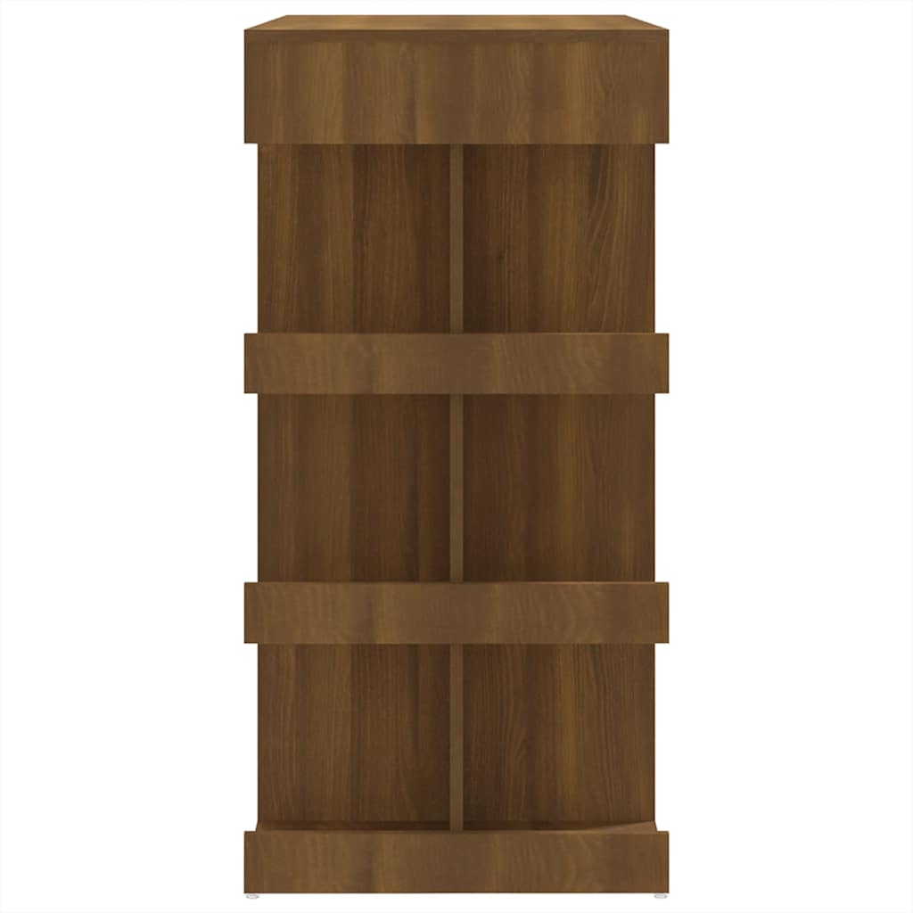 Bartisch mit Regal Braun Eiche 100x50x101,5cm Holzwerkstoff