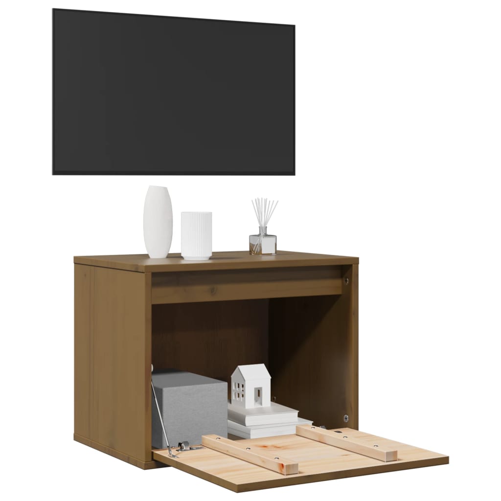 Wall Cabinet Honey Brown 45x30x35 cm Solid Pine