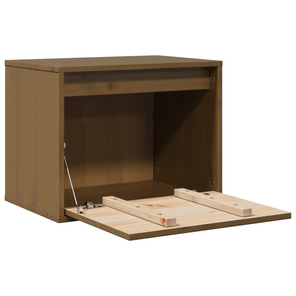 Wall Cabinet Honey Brown 45x30x35 cm Solid Pine