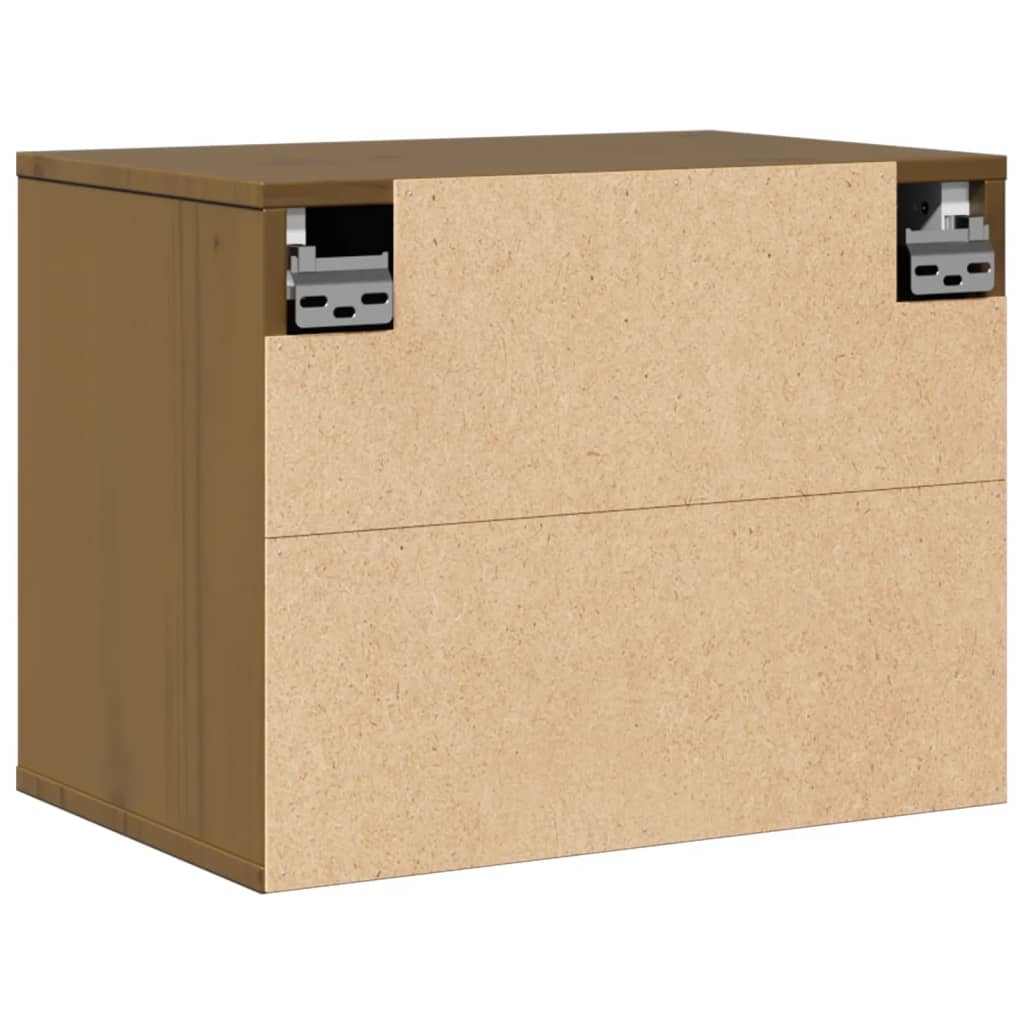 Wall Cabinet Honey Brown 45x30x35 cm Solid Pine