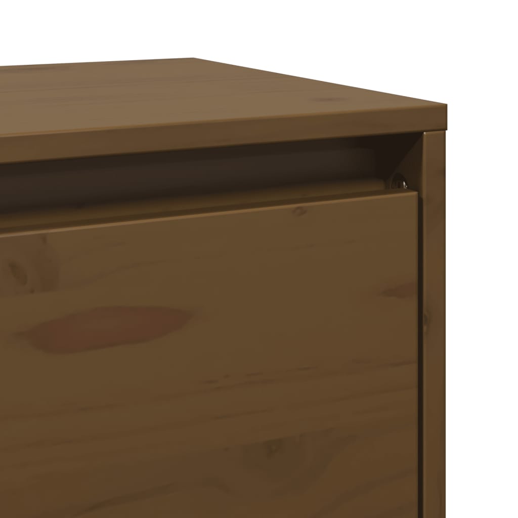Wall Cabinet Honey Brown 45x30x35 cm Solid Pine