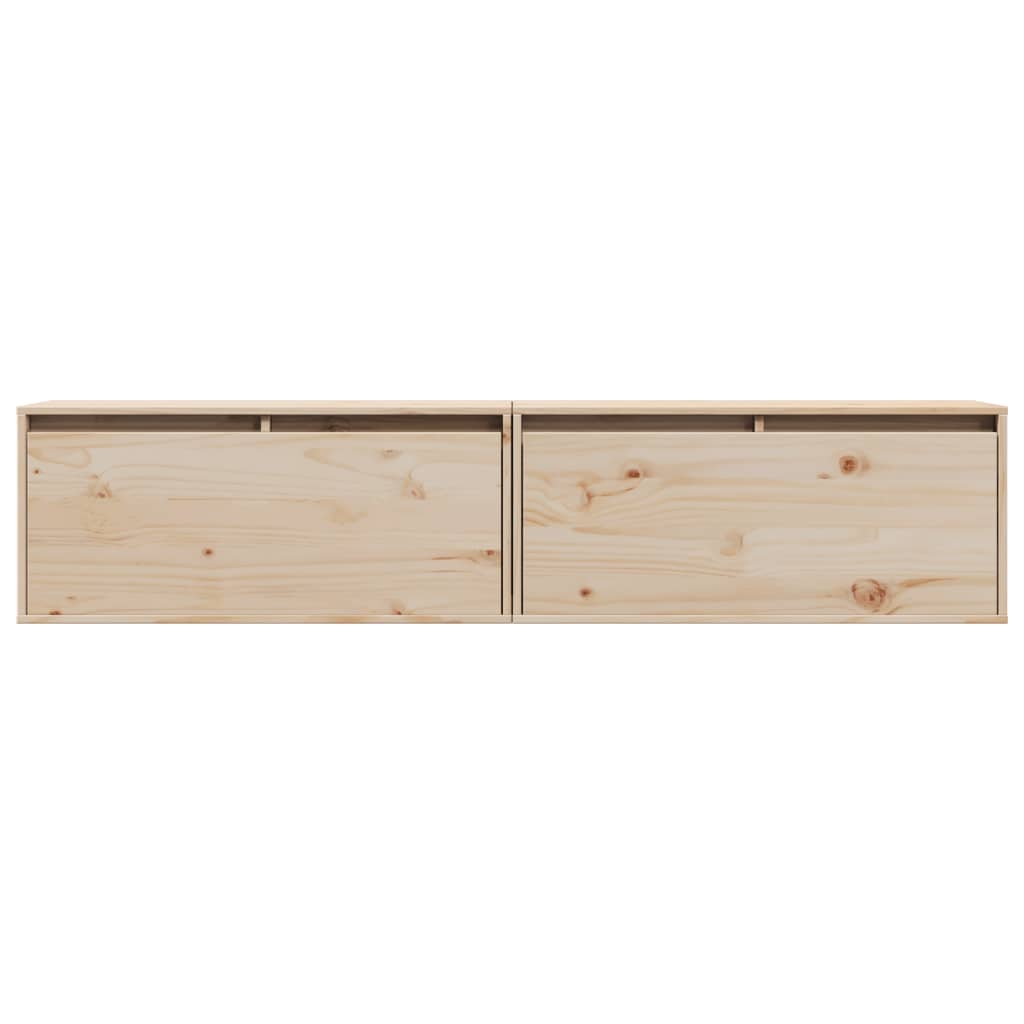 Wall cabinets 2 pcs. 80x30x35 cm solid pine
