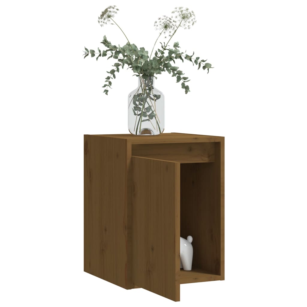 Wall cabinets 2 pcs. Honey brown 30x30x40 cm solid pine