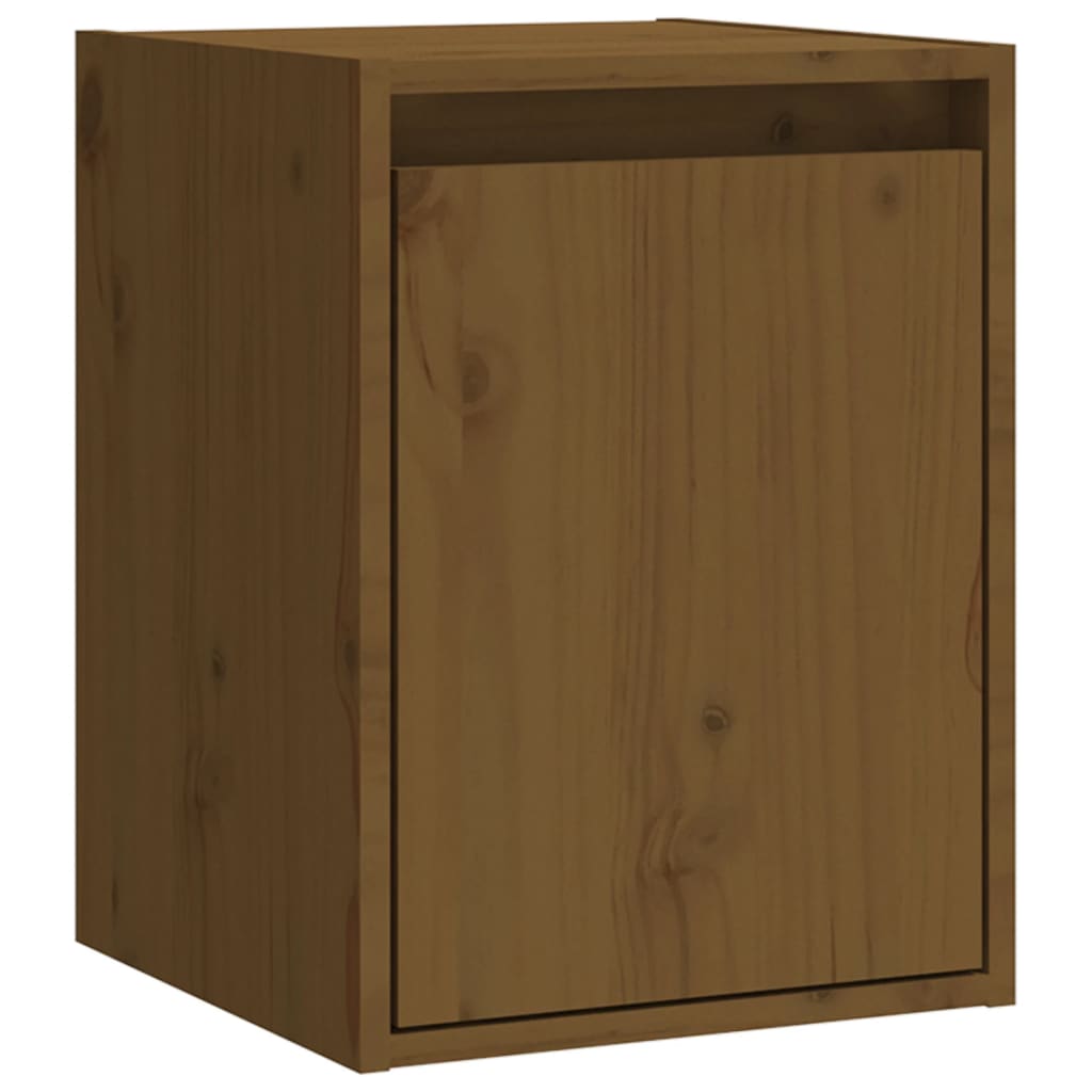 Wall cabinets 2 pcs. Honey brown 30x30x40 cm solid pine