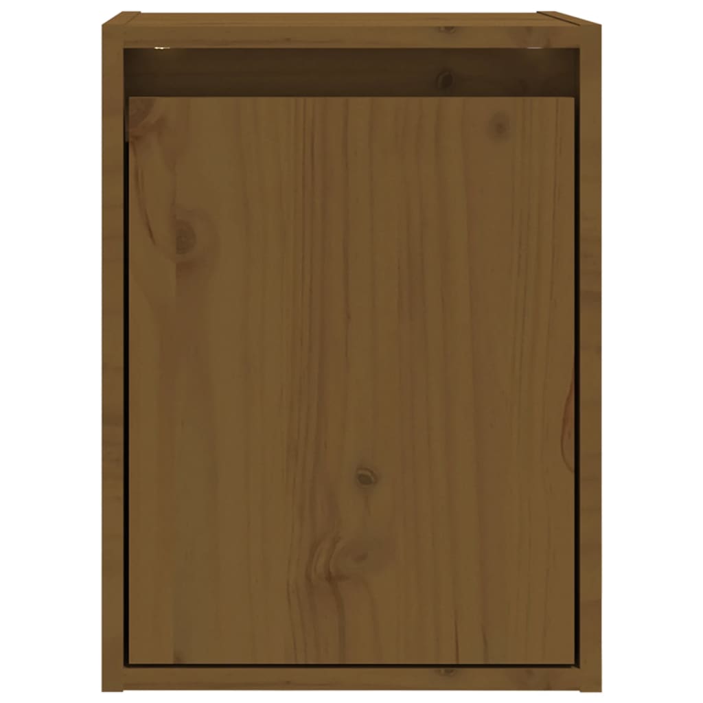 Wall cabinets 2 pcs. Honey brown 30x30x40 cm solid pine