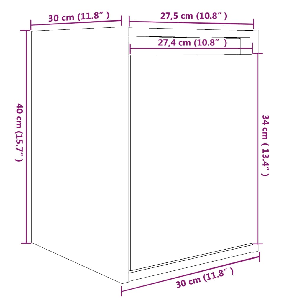 Wall cabinets 2 pcs. Honey brown 30x30x40 cm solid pine