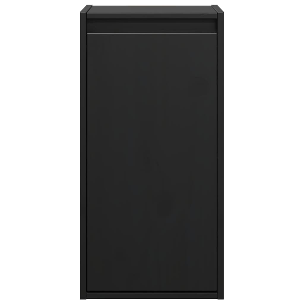 Wall Cabinets 2 pcs. Black 30x30x60 cm Solid Pine