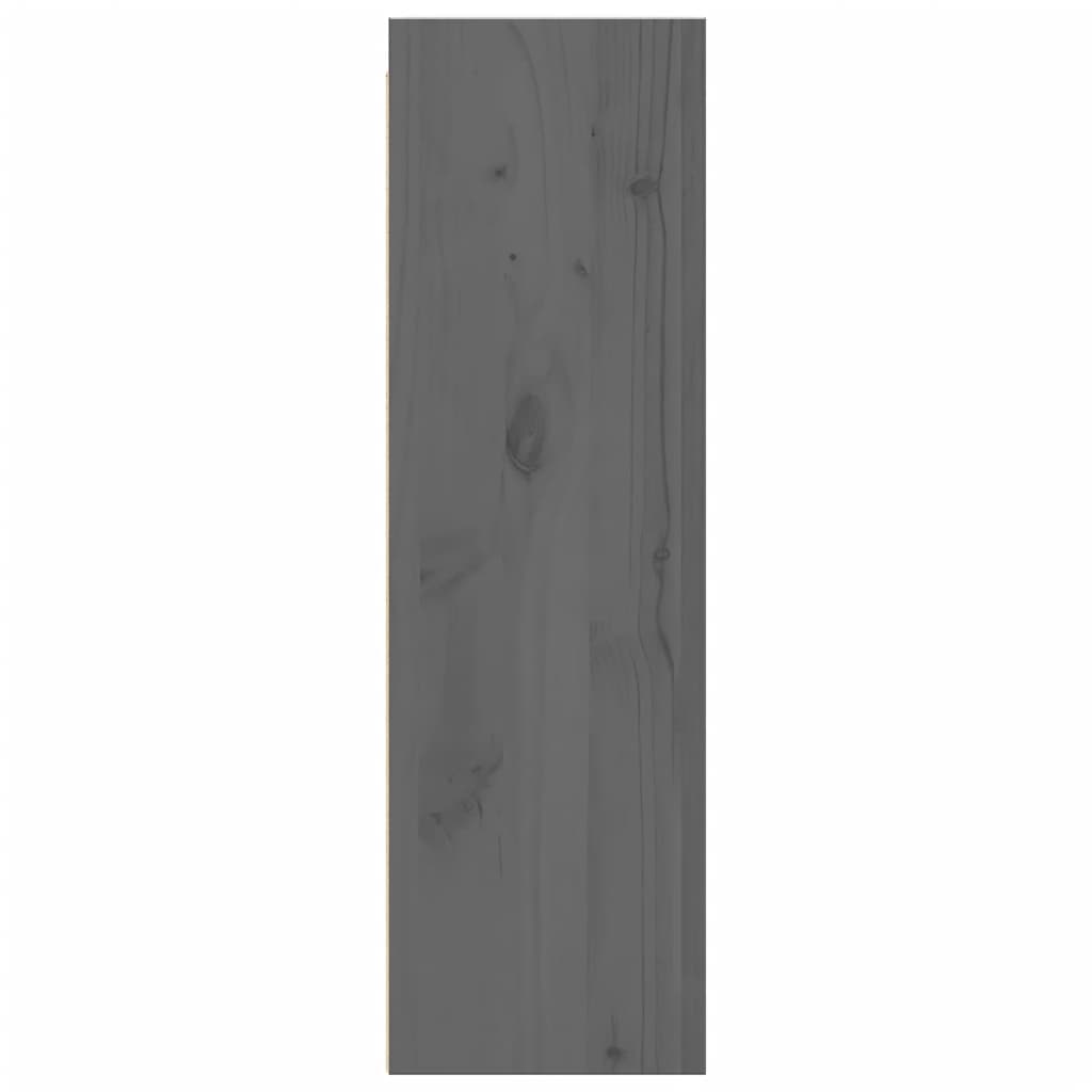Wall Cabinets 2 pcs. Grey 30x30x100 cm Solid Pine
