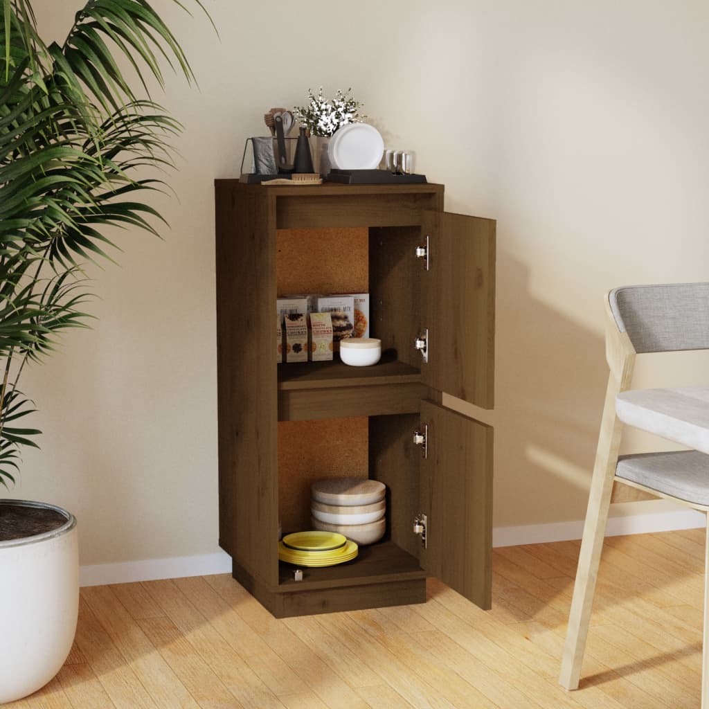 Sideboard Honigbraun 31,5x34x75 cm Massivholz Kiefer
