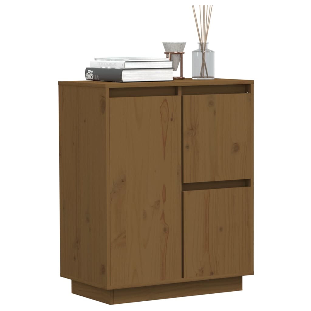Sideboard Honigbraun 60x34x75 cm Massivholz Kiefer
