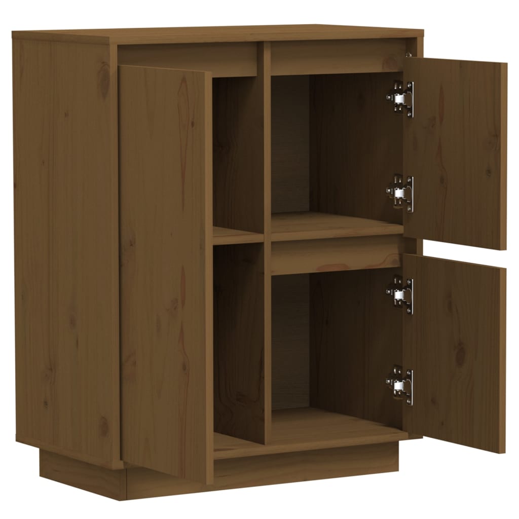 Sideboard Honigbraun 60x34x75 cm Massivholz Kiefer