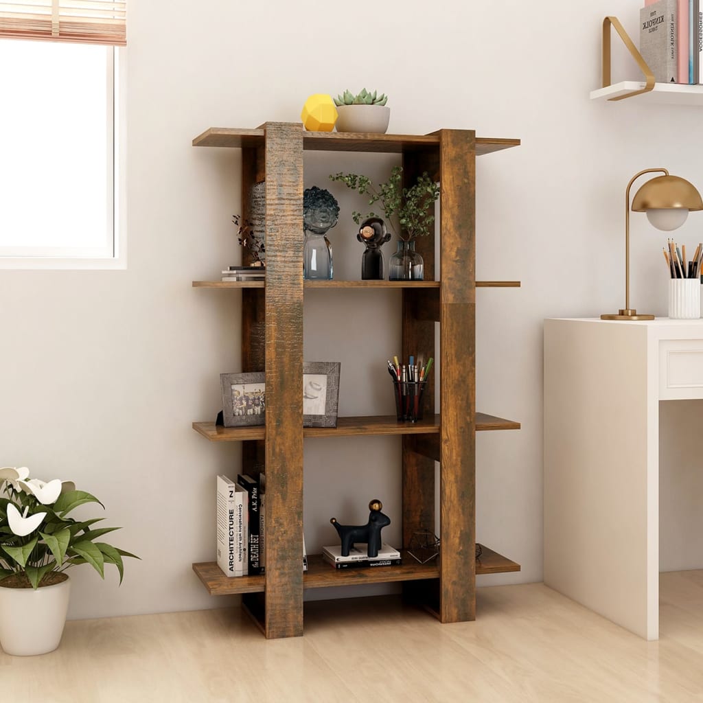 Bücherregal/Raumteiler Räuchereiche 80x30x123,5 cm