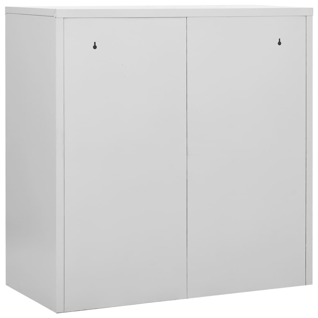 Locker cabinets 2 pcs. Light grey and red 90x45x92.5cm steel