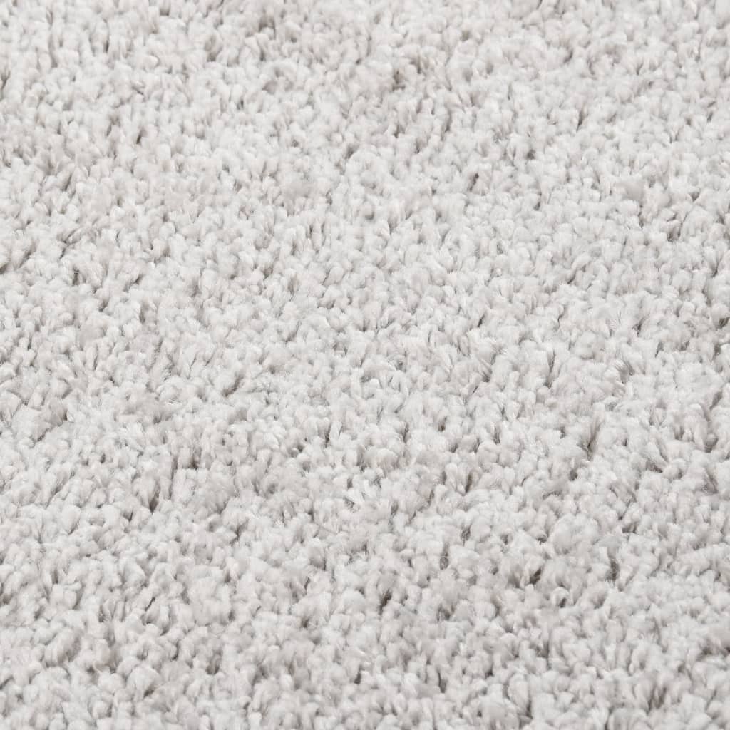 Shaggy rug light grey 140x200 cm non-slip