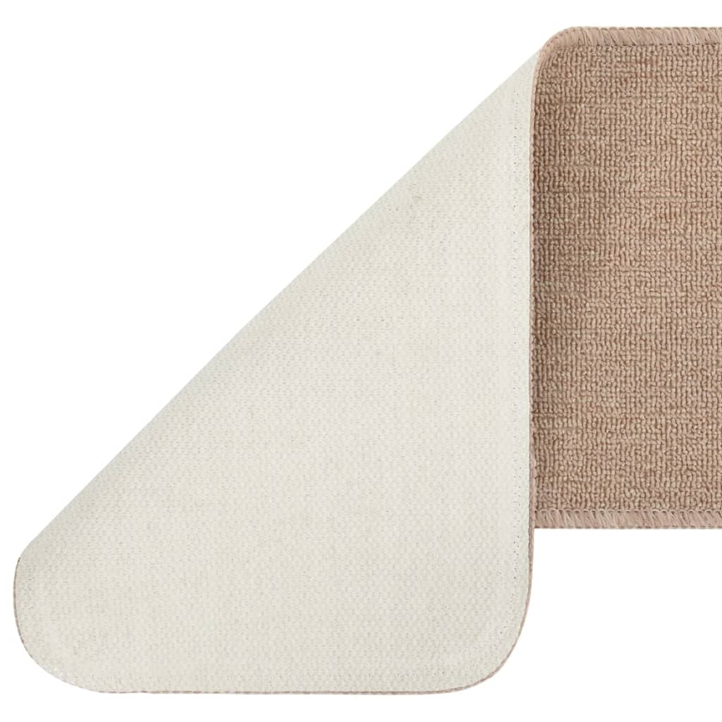 Anti-slip stair mats 15 pieces 75x20 cm beige rectangular