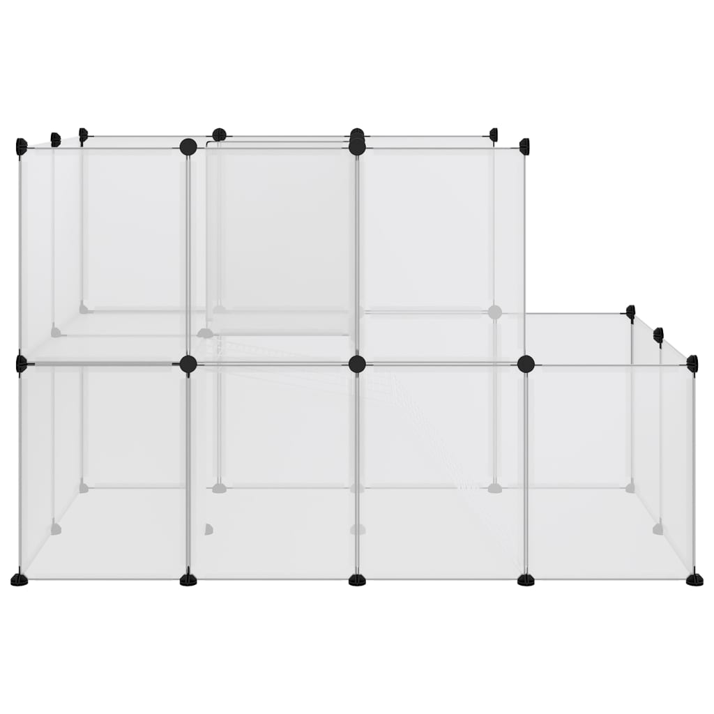 Small animal cage transparent 142x74x93 cm PP and steel