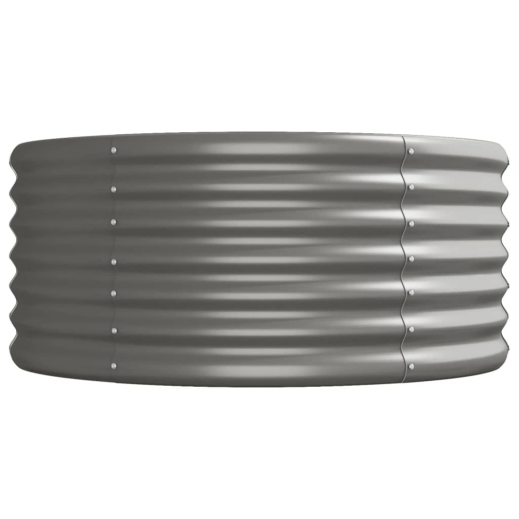 Hochbeet Verzinkter Stahl 224x80x36 cm Grau