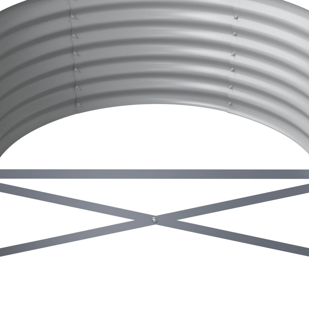 Hochbeet Verzinkter Stahl 224x80x36 cm Grau