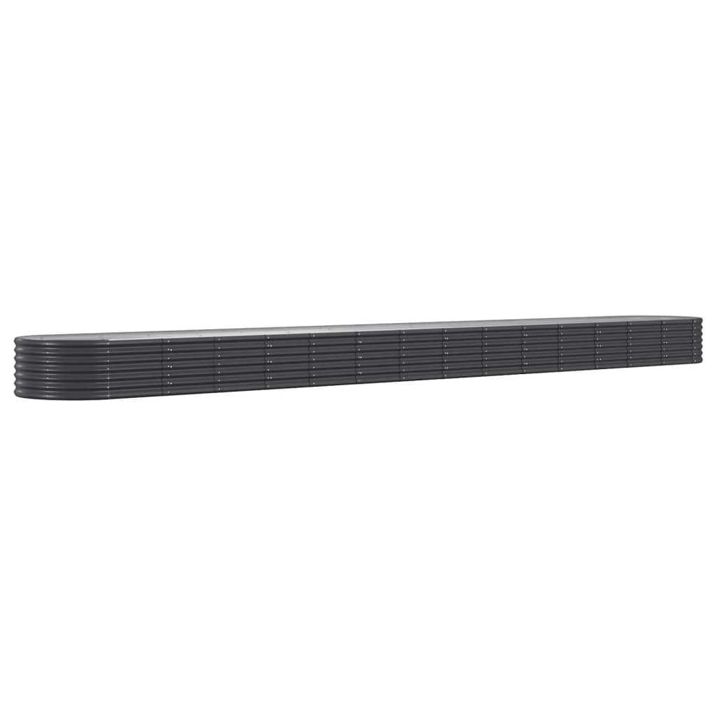 Hochbeet Verzinkter Stahl 620x80x36 cm Anthrazit