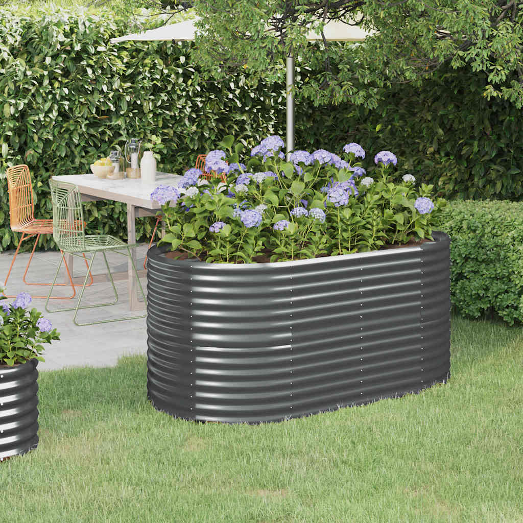 Hochbeet Verzinkter Stahl 152x80x68 cm Anthrazit