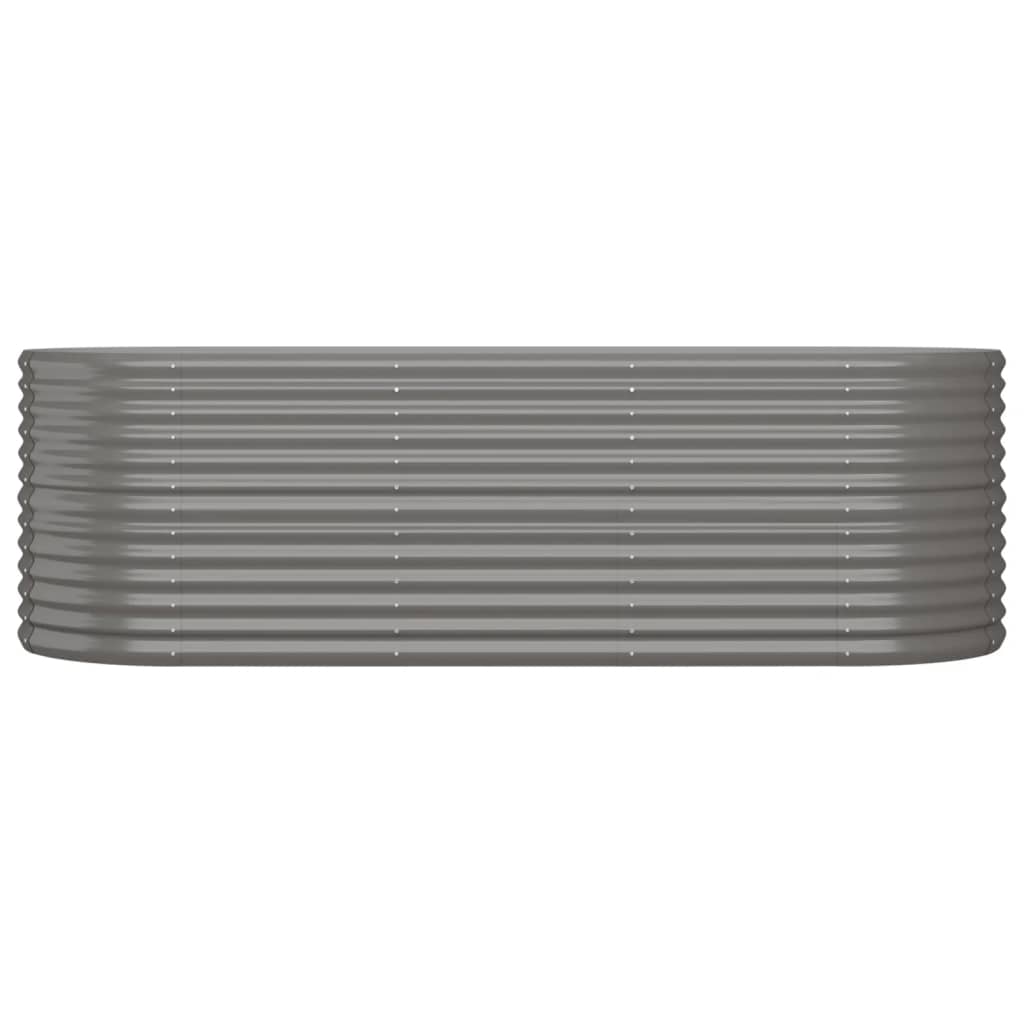 Hochbeet Verzinkter Stahl 224x80x68 cm Grau
