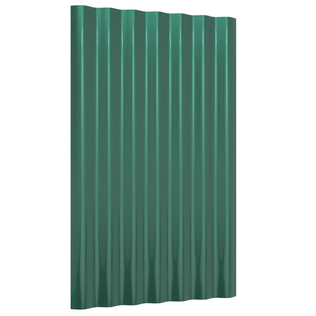 Dachpaneele 36 Stk. Verzinkter Stahl Grün 60x36 cm