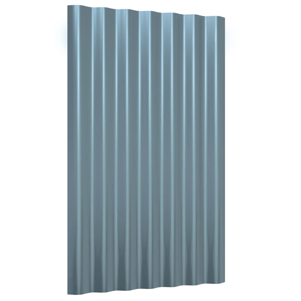 Dachpaneele 36 Stk. Verzinkter Stahl Grau 60x36 cm