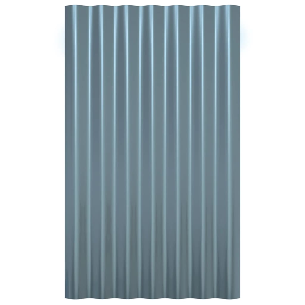 Dachpaneele 36 Stk. Verzinkter Stahl Grau 60x36 cm