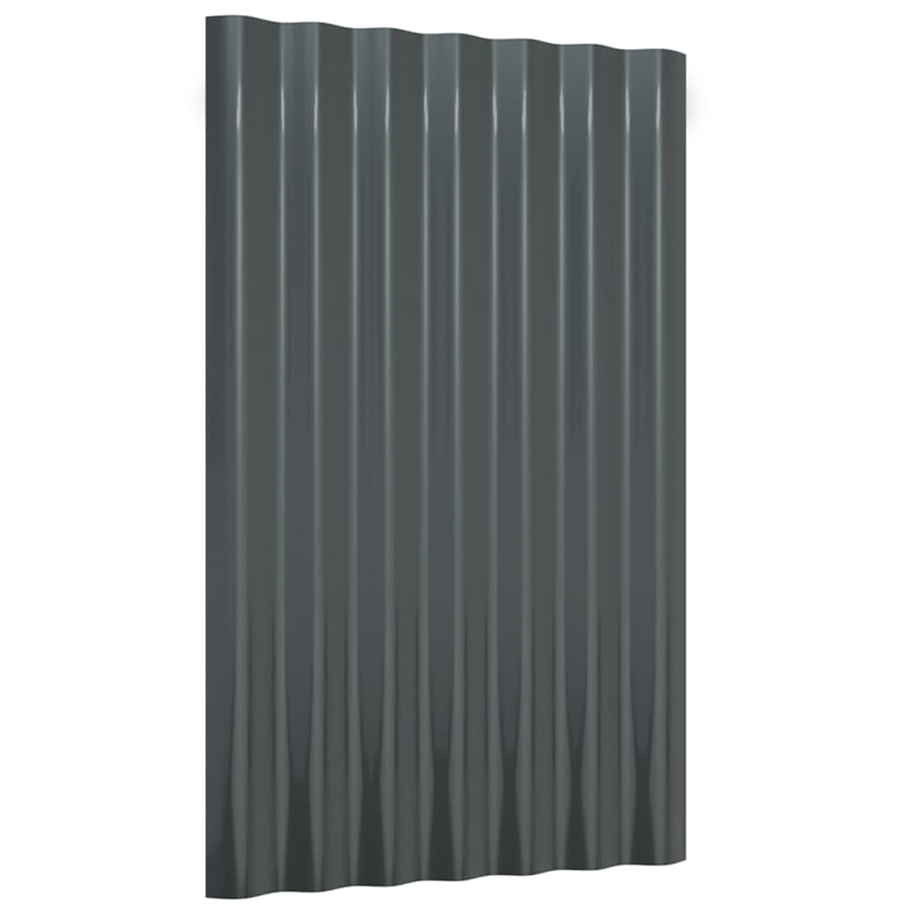 Dachpaneele 36 Stk. Verzinkter Stahl Anthrazit 60x36cm